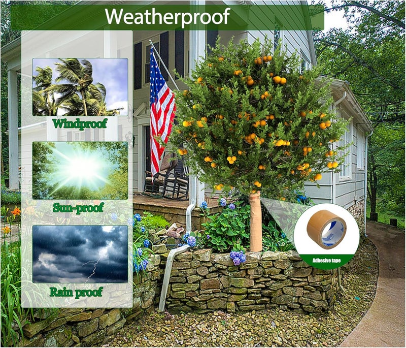 Vecacosic 213 Ft Paper Tree Wrap For Damaged Bark, Weather Resistant Tree Trunk Protectors Wraps To Protect Bark, Breathable Tree Bark Repair Wrap Bandage For Frost, Sun And Deer Animals, With Tape (3.15" Wide) - Image 4